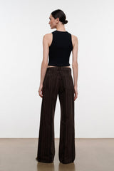 Gus Relaxed Jean | Espresso Stripe