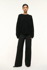 Serrano Cashmere Relaxed Crew | Black