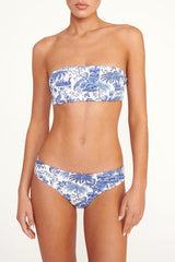 Mala Bikini Top | Blue Toile