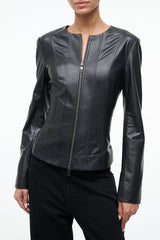 Wells Leather Jacket | Black