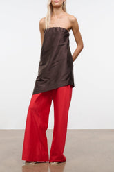 Stroll Silk Dupioni Pant | Red Rose