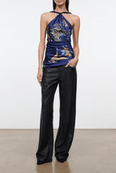 Charli Silk Top | Tapestry Midnight