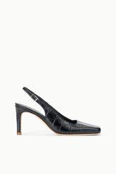 Lucie Slingback Pump | Black Croco
