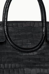 Large Maude Carryall | Black Croco