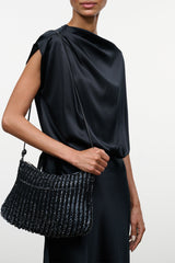 Asta Shoulder Bag | Dark Sapphire Knit