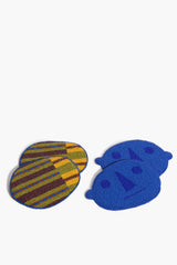 Beaded Coasters | Henry Blue Stripe