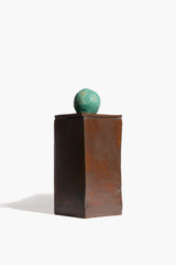 Large Moon-Lid Box | Brown and Satin Patina Glaze