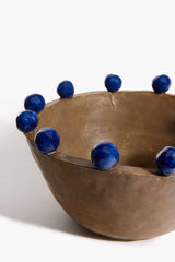 Moon Rim Bowl | Brown and Cobalt Blue Glaze