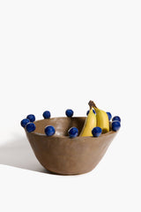 Moon Rim Bowl | Brown and Cobalt Blue Glaze