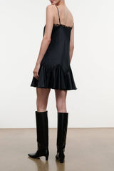 Posy Silk Dress | Black