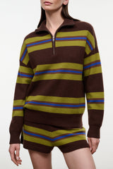 Hudson Cashmere Sweater | Nightowl Stripe