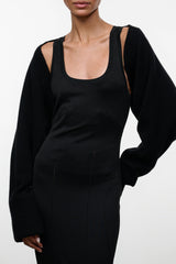Ashton Cashmere Shrug | Black