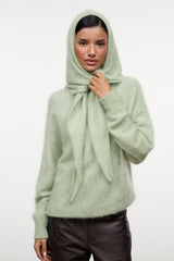 Cashmere Hood Scarf | Spearmint