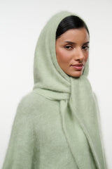 Cashmere Hood Scarf | Spearmint