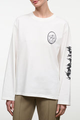 Slate Long Sleeve Tee | White