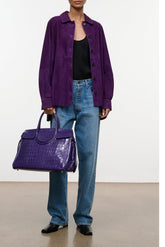 Josette Suede Shirt | Amethyst