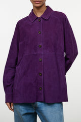 Josette Suede Shirt | Amethyst