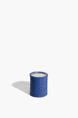 Rowe Woven Leather Candle | Henry Blue