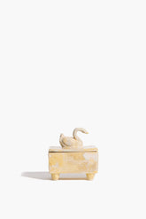 Swan Trinket Box | Natural Yellow Glaze