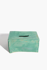Tissue Box | Satin Patina Glaze