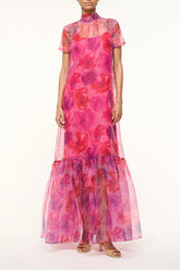 Calluna Dress | Magenta Painted Floral