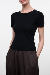 Easy Cashmere Tee | Black