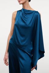 Sabina Silk Top | Harbor