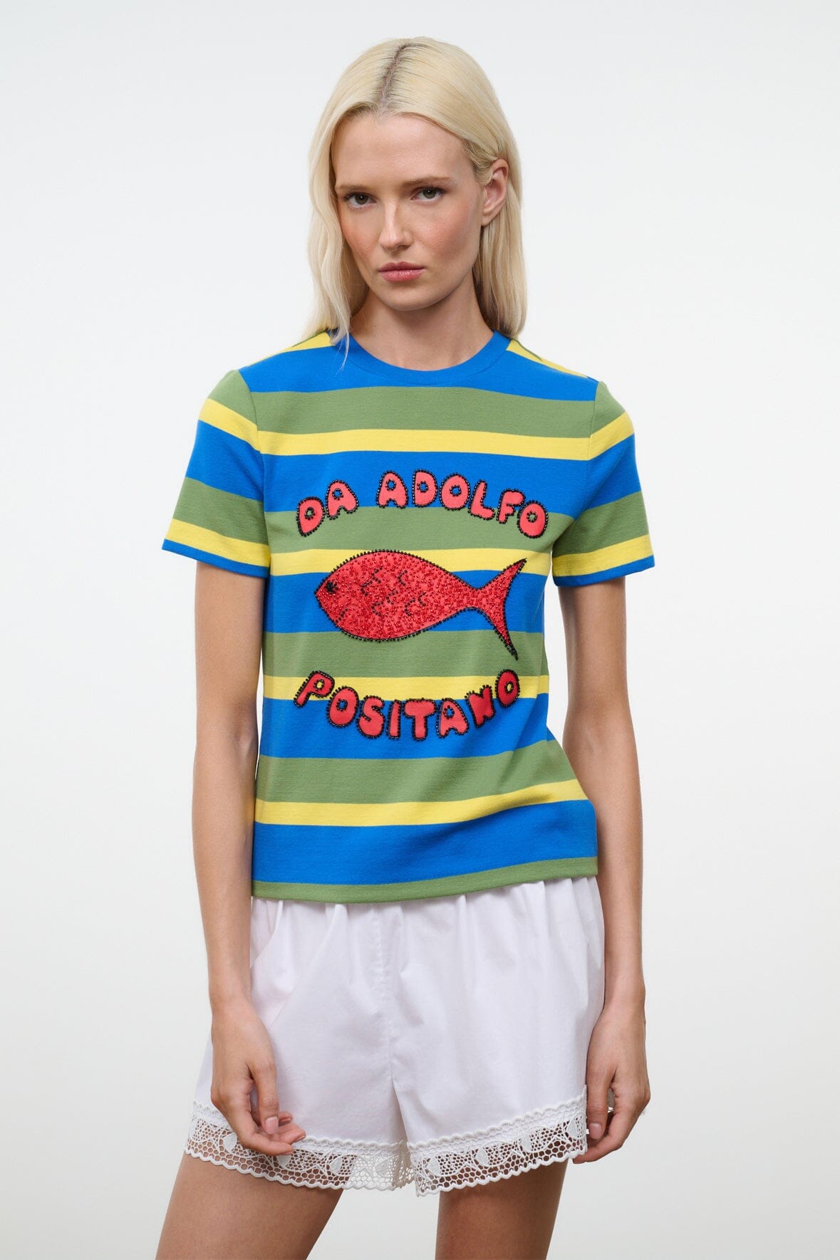 Weekend Crew Tee | Costa Stripe