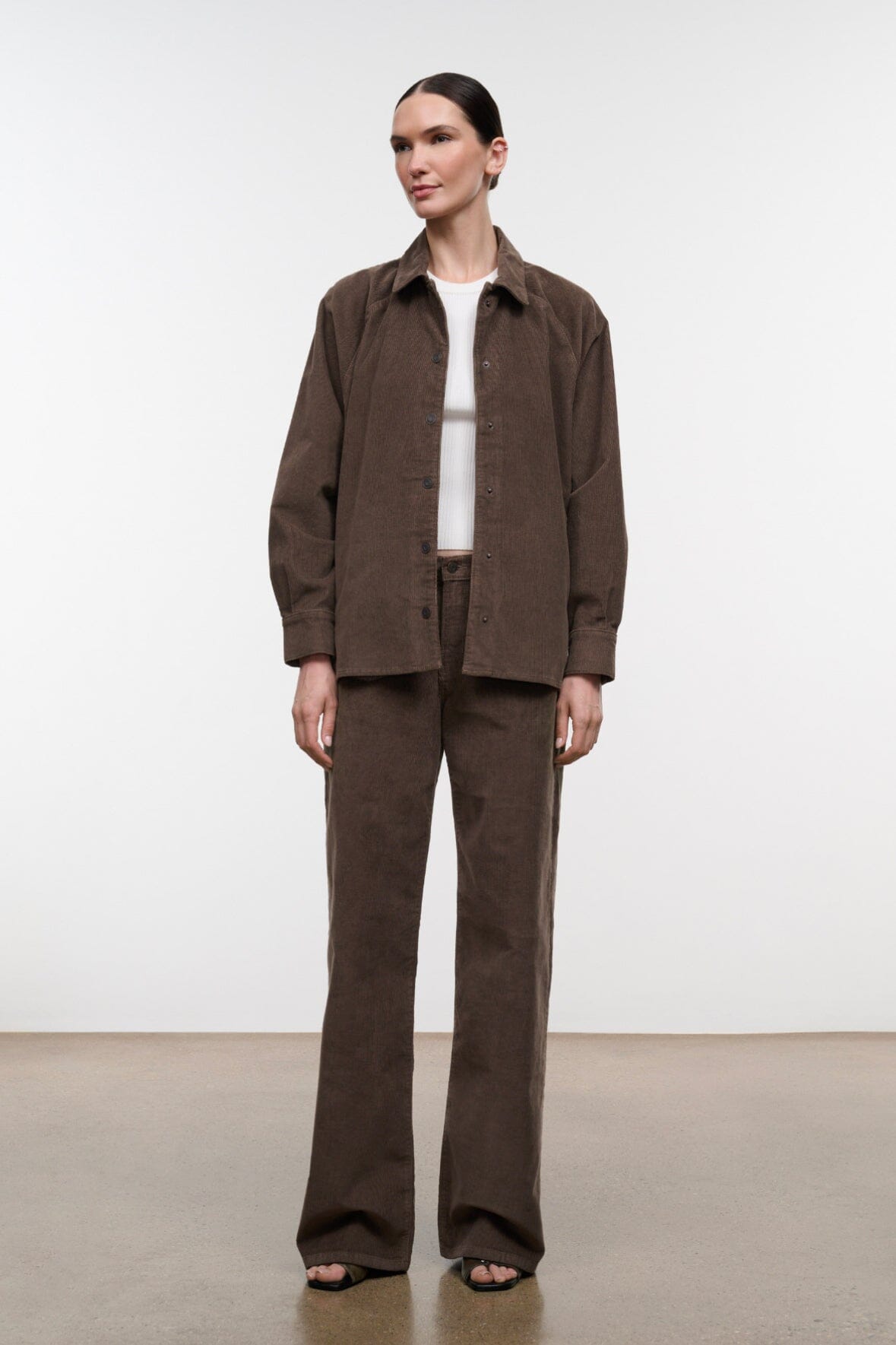 Myles Shirt Jacket | Oyster Corduroy