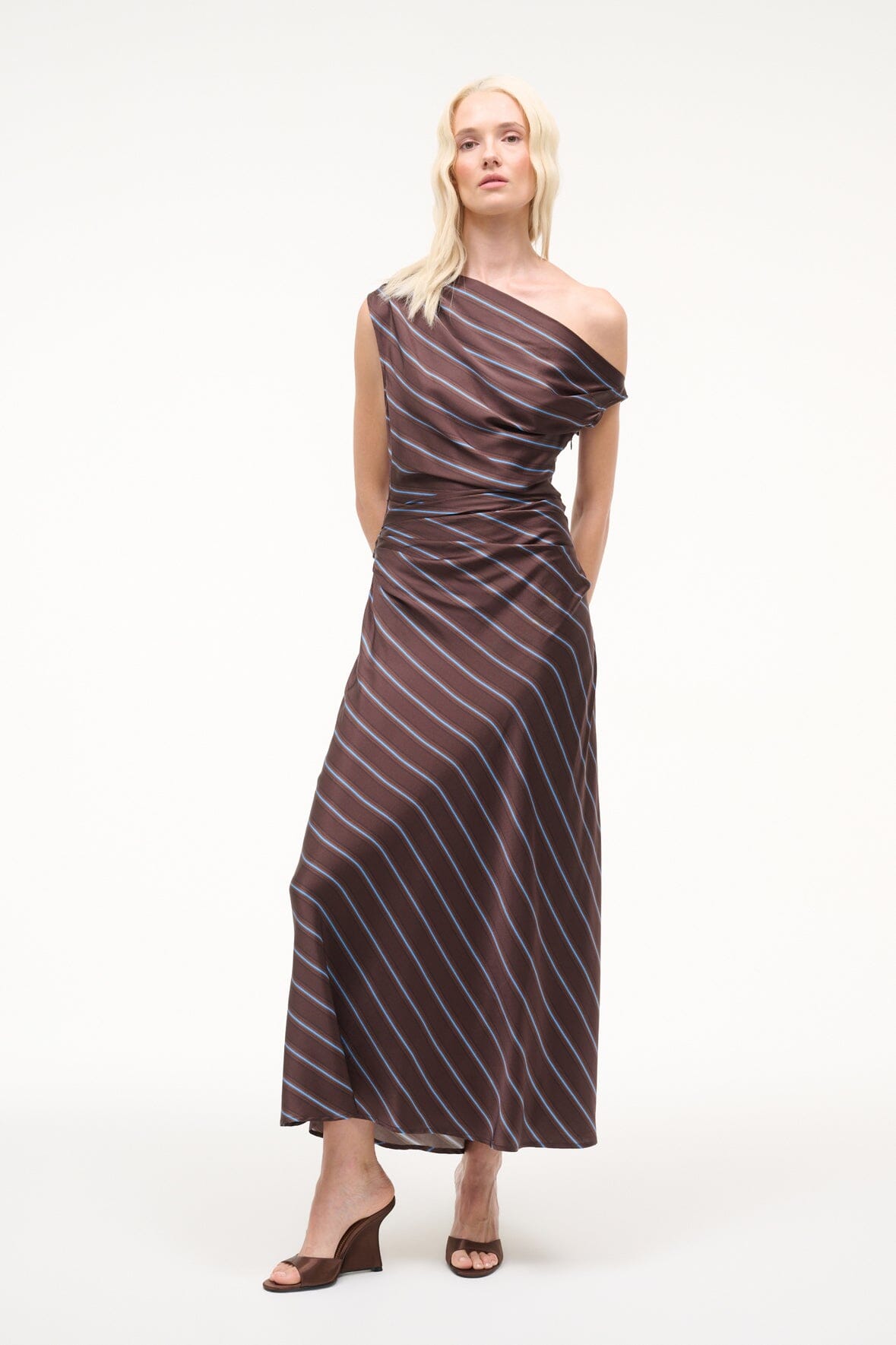 Brigitte High Wedge | Espresso Satin