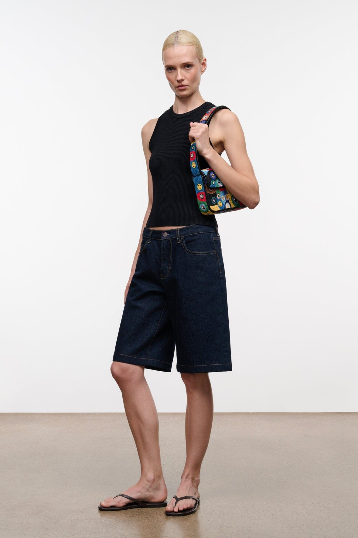 Tommy Beaded Bag | Black Millefiori