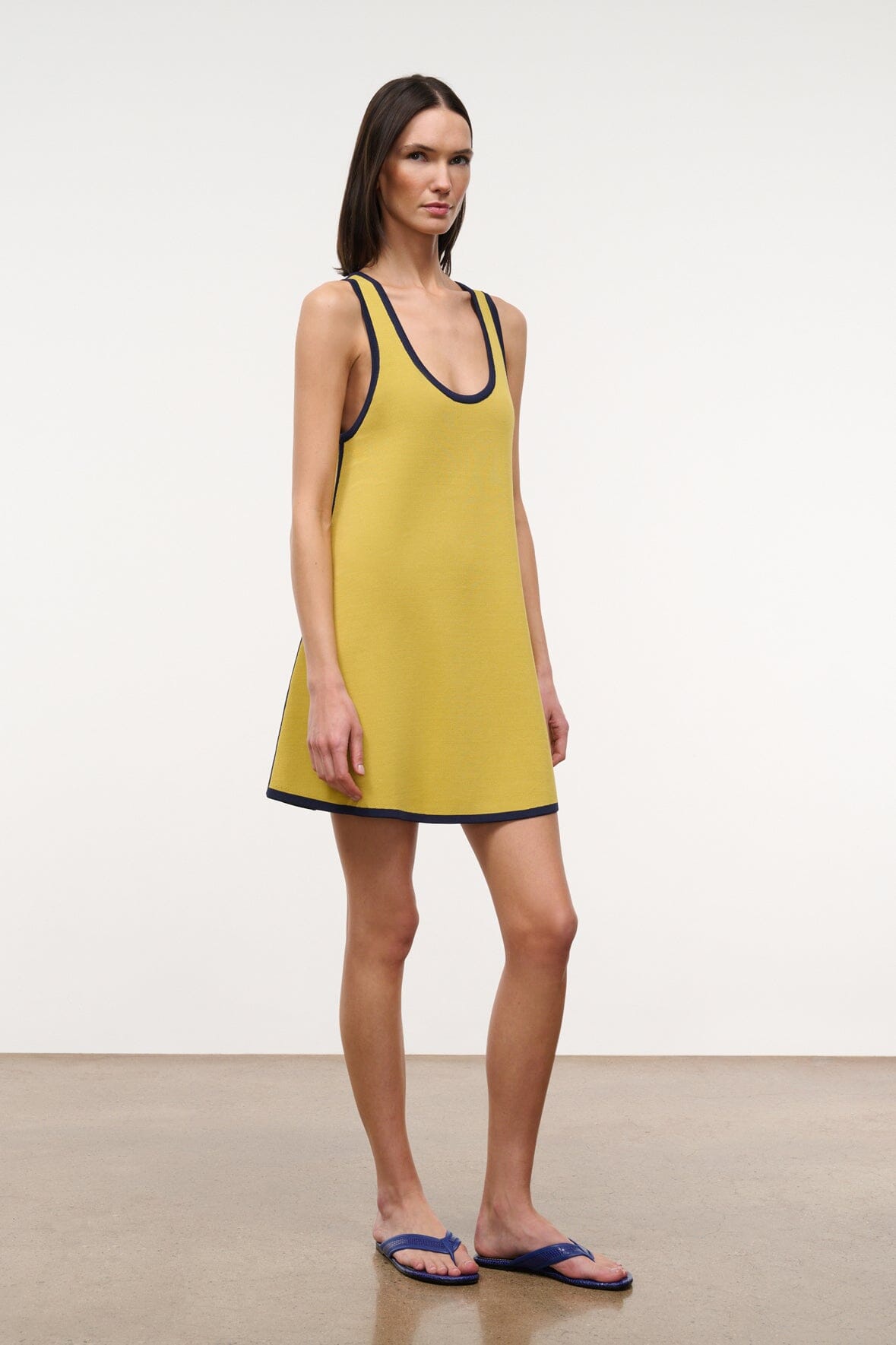 Piazza Dress | Citron Navy Reversible