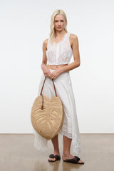 Large Palm Raffia Bag | Natural