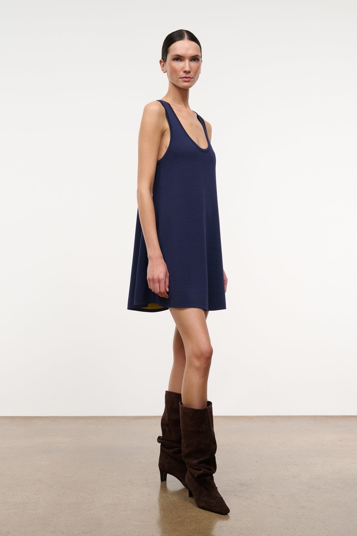 Piazza Dress | Citron Navy Reversible
