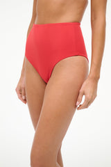 Jonnie High Rise Bikini Bottom | Red Rose