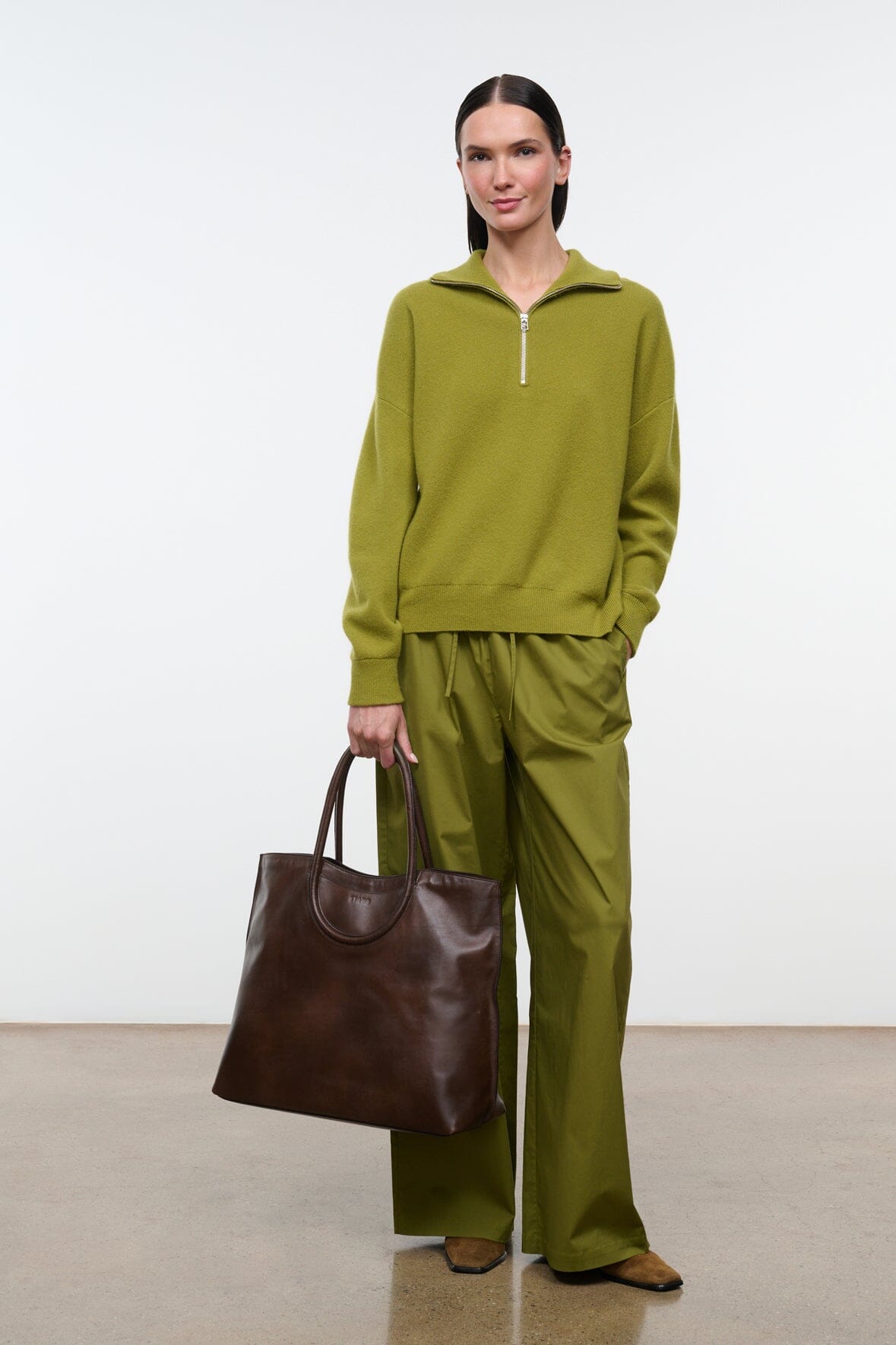 Maude North South Tote | Espresso Distressed
