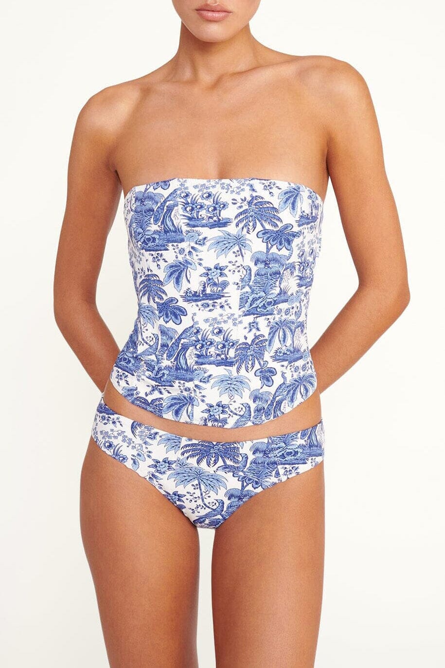 Francesca Bikini Top | Blue Toile