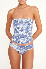 Francesca Bikini Top | Blue Toile
