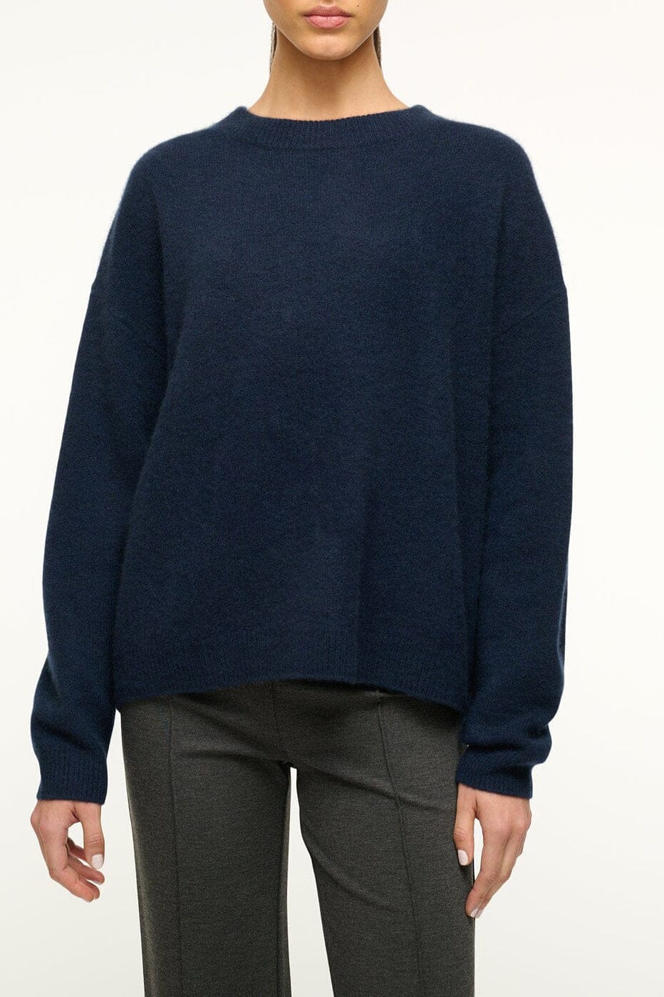 Serrano Cashmere Relaxed Crew | Navy