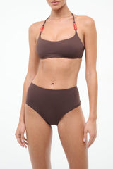 Laird Bikini Top | Dark Chocolate Flame