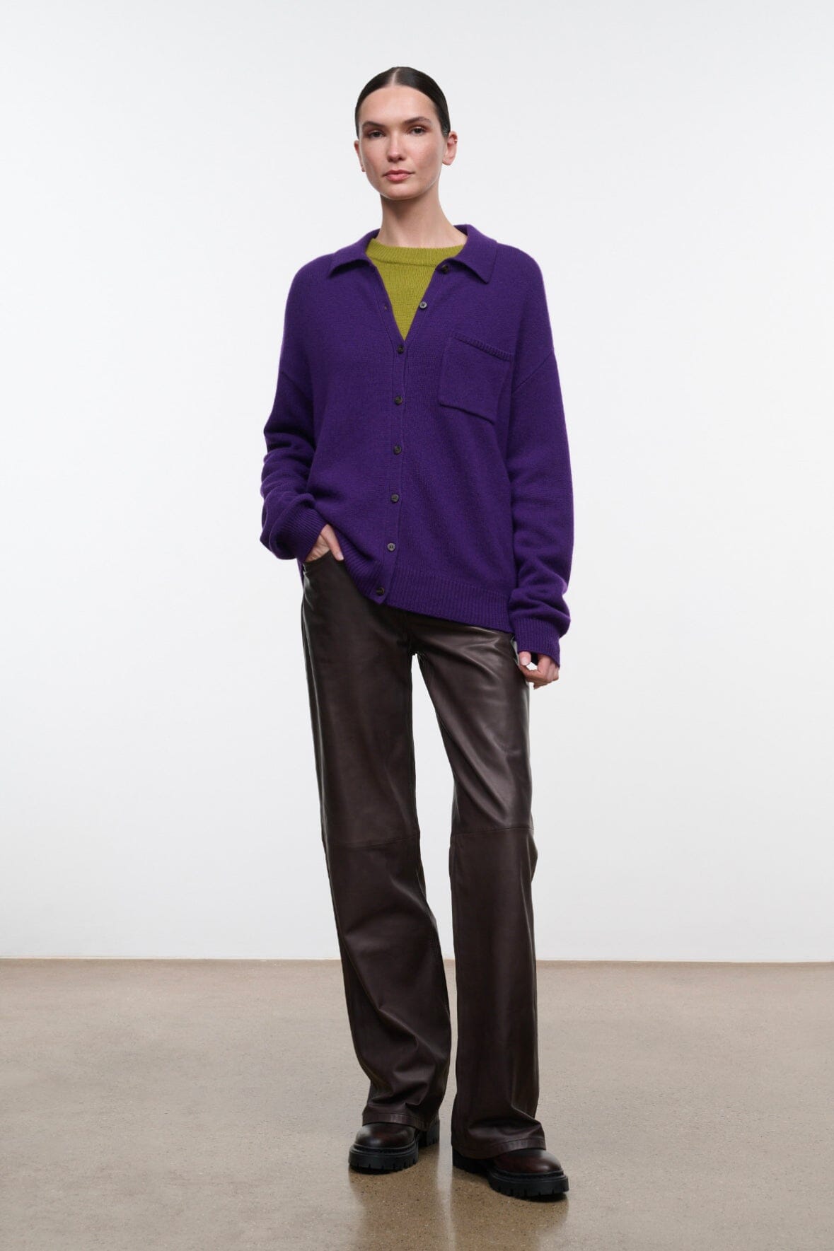 Cameron Cashmere Cardigan | Cosmos
