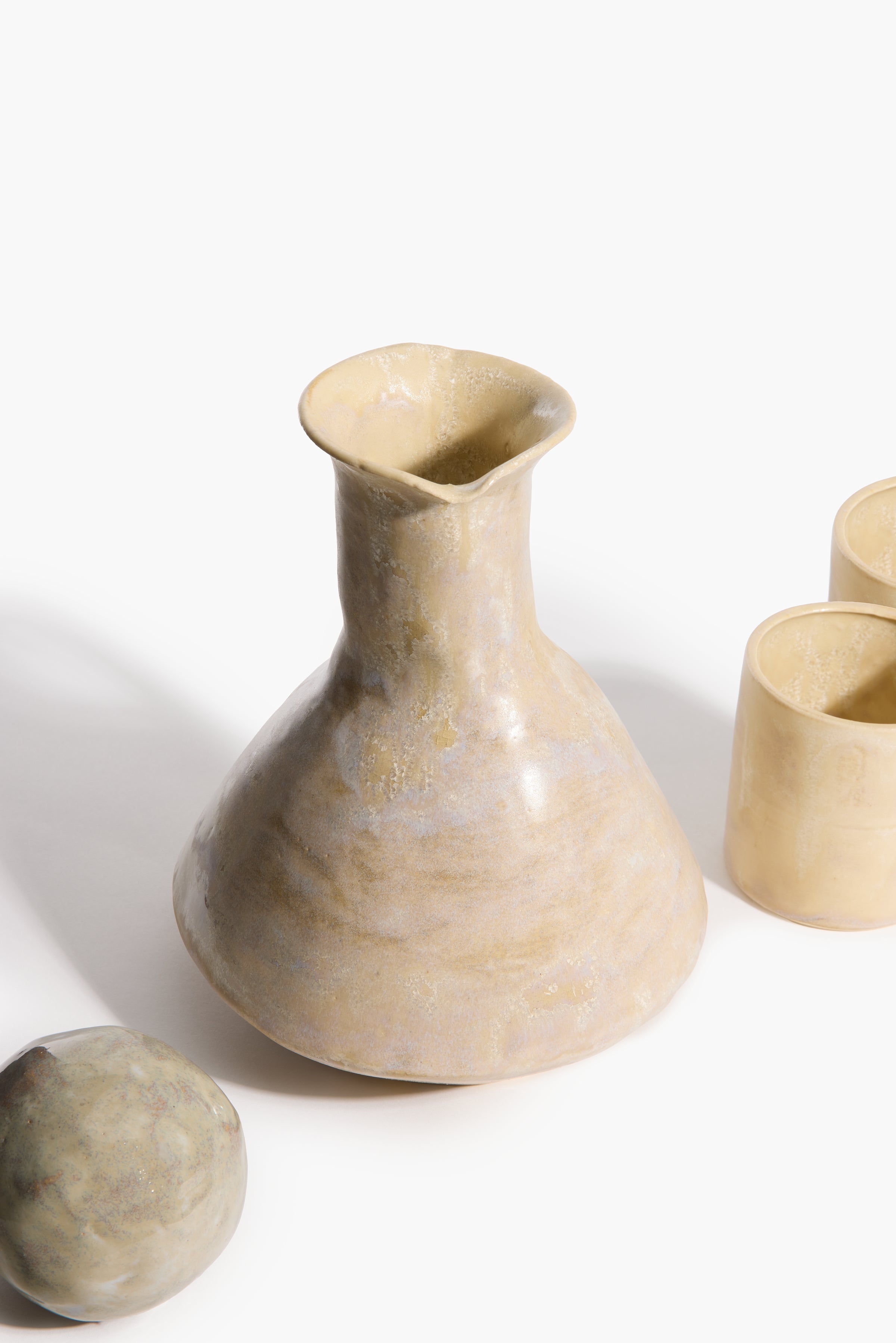 Carafe and Cup Set (2 Cups) | Organic Glaze