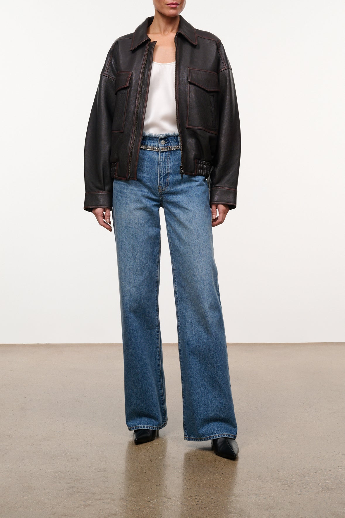Dean High Rise Crystal Jean | Vintage Wash