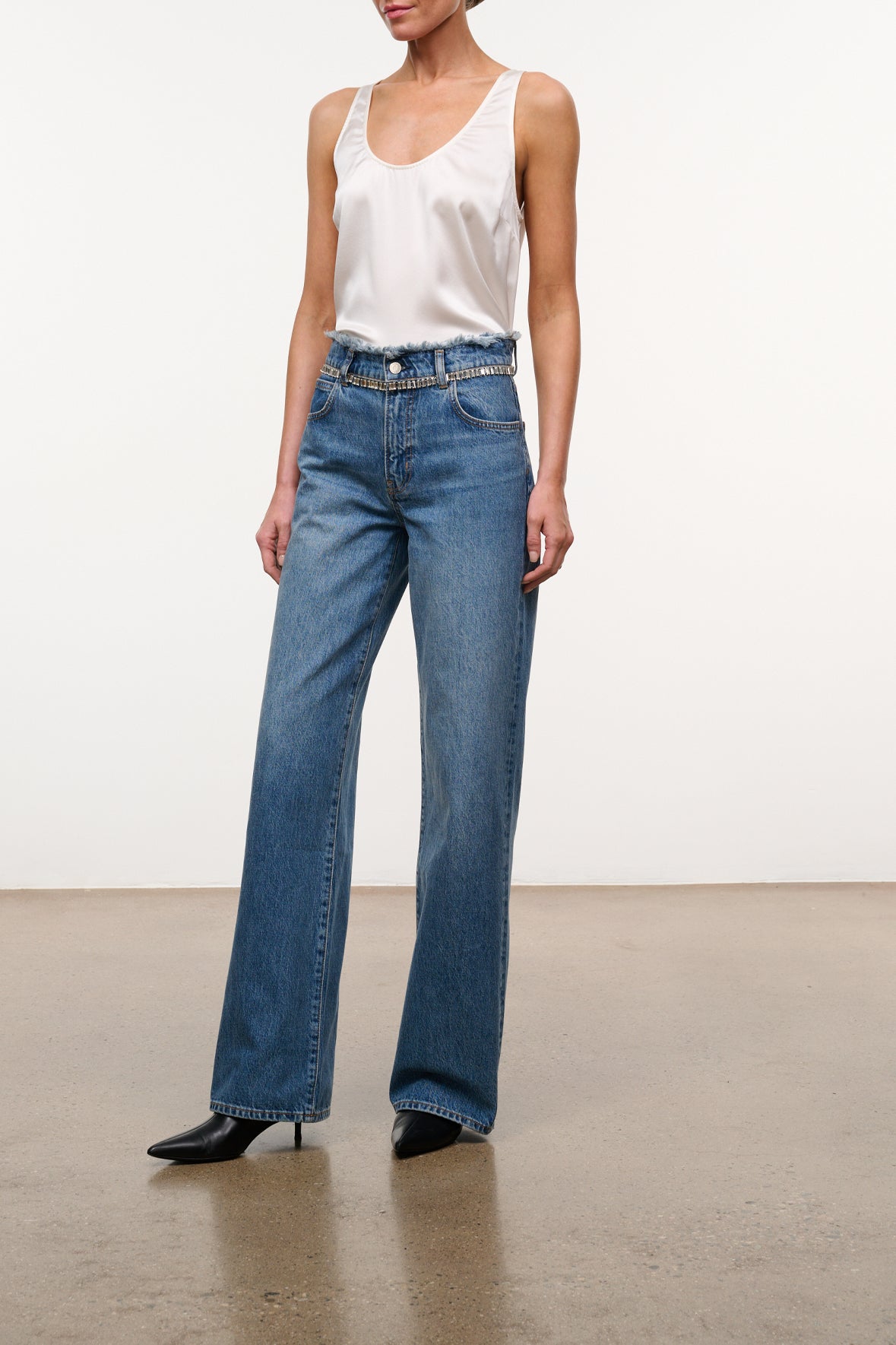 Dean High Rise Crystal Jean | Vintage Wash