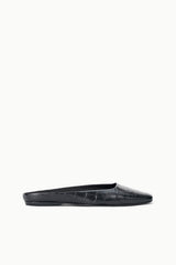 Otto Flat Mule | Black Croco