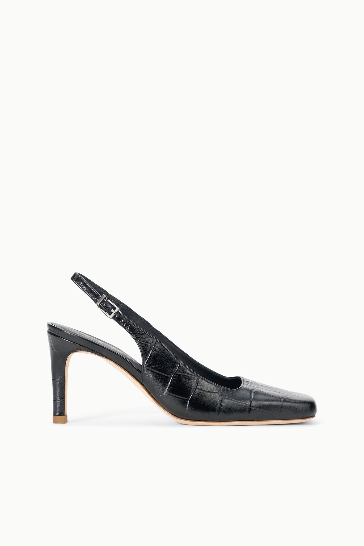 Lucie Slingback Pump | Black Croco