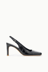 Lucie Slingback Pump | Black Croco