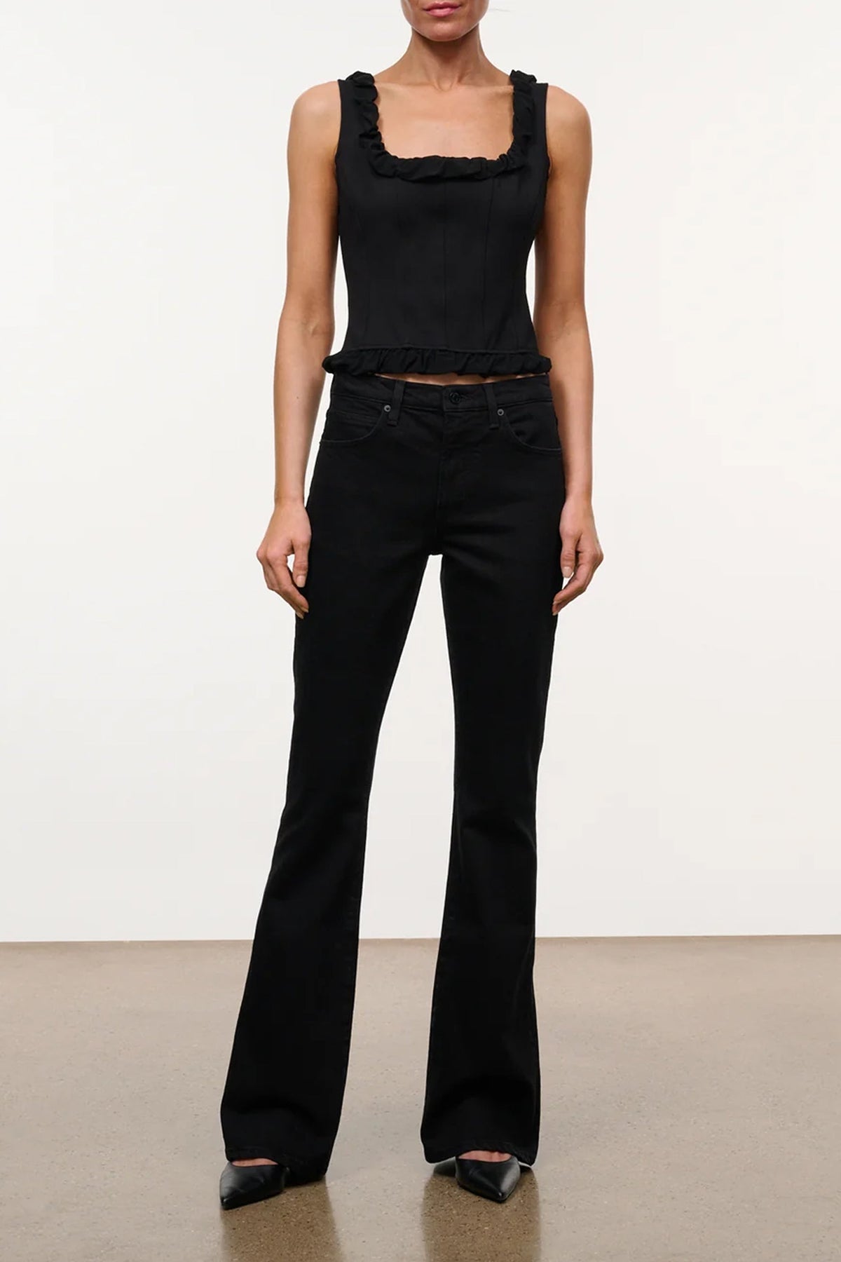 Franky Flare Jean | Jet Black