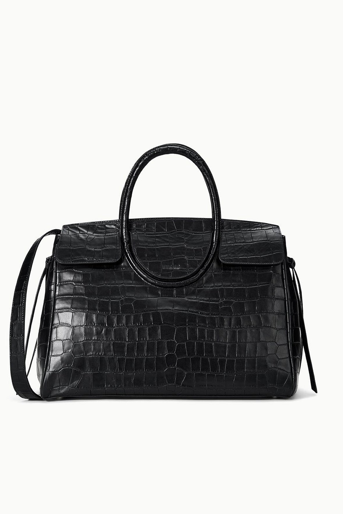 Large Maude Carryall | Black Croco