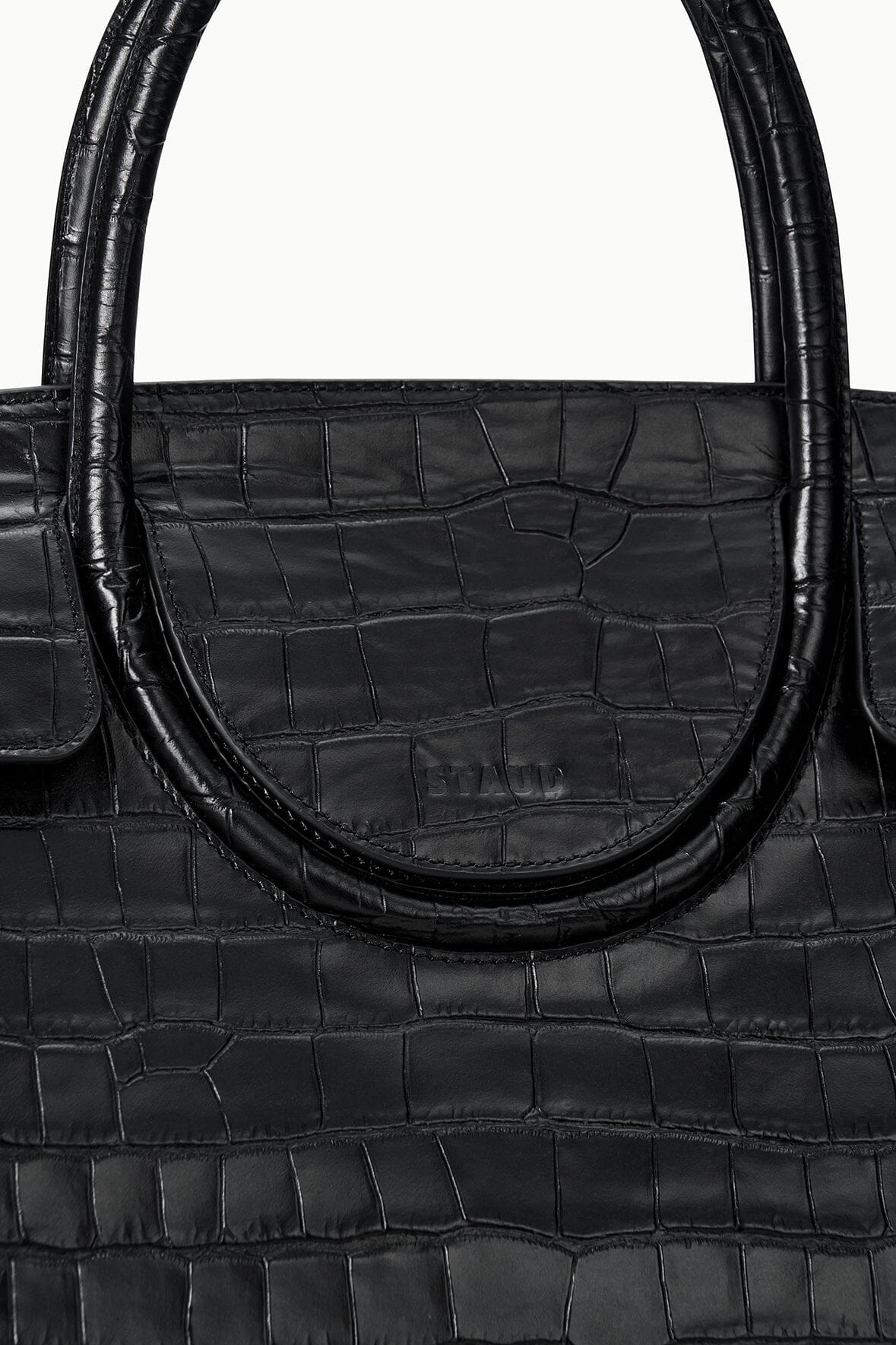 Large Maude Carryall | Black Croco